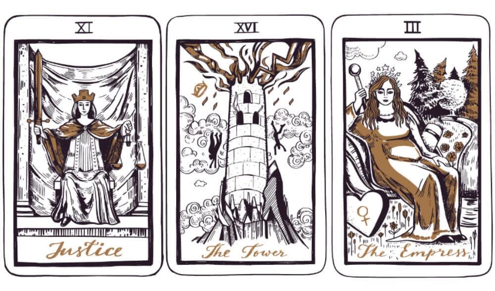 Februári tarot jóslat: Egyensúlyozás, Torony, Császárnő